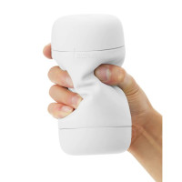 Мастурбатор нереалистичный Tenga Puffy Sugar White, рельефный, бежевый