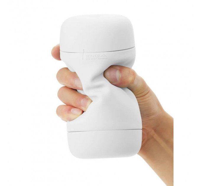 Мастурбатор нереалистичный Tenga Puffy Sugar White, рельефный, белый
