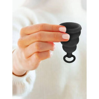 Менструальна чаша Gcup Gvibe, S, чорна, 6 х 3.5 см