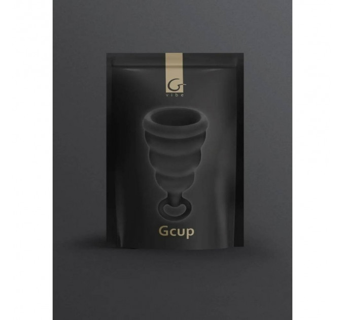 Менструальная чаша Gcup Gvibe, S, черная, 6 х 3.5 см