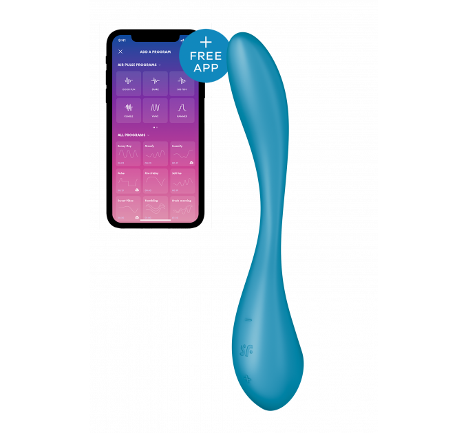 Мультивибратор SATISFYER G-SPOT FLEX 5+ PETROL управление телефоном