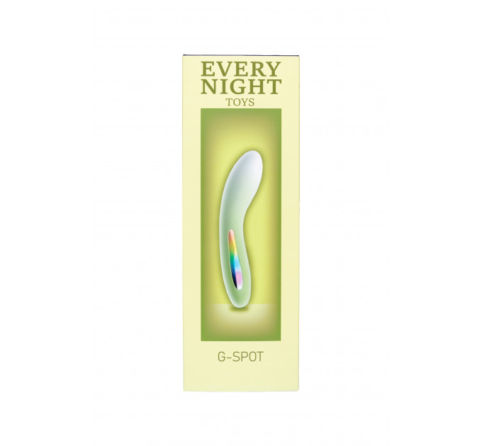 Мини вибратор для точки G Every Night Toys с цветным светодиодом, градиент зеленый