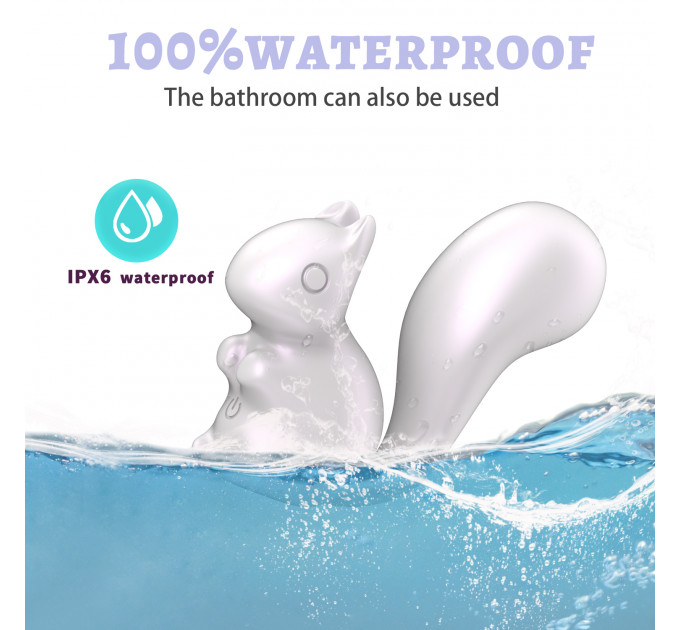 Мини-вибратор клиторальный Every Night Toys Debbie в форме белочки белый, 10 режимов вибрации