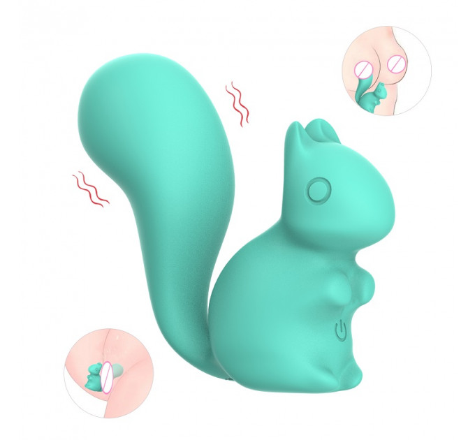 Міні-вібратор кліторальний Every Night Toys Debbie у формі білочки білий, 10 режимів вібрації