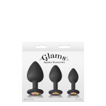 Набор анальных пробок силикон NS Novelties GLAMS SPADES TRAINER KIT BLACK