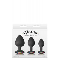 Набір анальних пробок силікон NS Novelties GLAMS SPADES TRAINER KIT BLACK