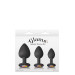 Набір анальних пробок силікон NS Novelties GLAMS SPADES TRAINER KIT BLACK