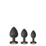 Набір анальних пробок силікон NS Novelties GLAMS SPADES TRAINER KIT BLACK