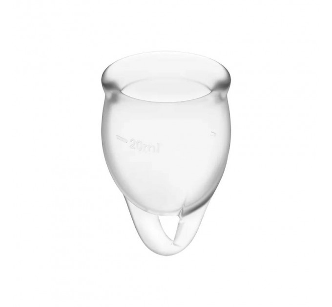Набір менструальних чаш Satisfyer Feel Confident Menstrual Cup 15 мл та 20 мл, прозорі