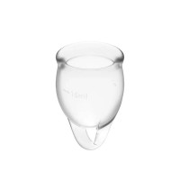 Набор менструальных чаш Satisfyer Feel Confident Menstrual Cup 15 мл и 20 мл, прозрачные