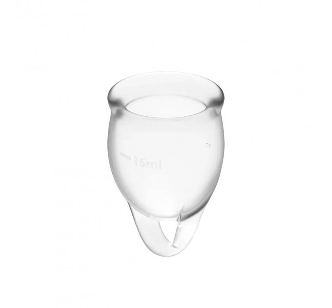 Набір менструальних чаш Satisfyer Feel Confident Menstrual Cup 15 мл та 20 мл, прозорі