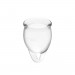 Набір менструальних чаш Satisfyer Feel Confident Menstrual Cup 15 мл та 20 мл, прозорі