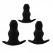 Набір анальних тунелів Chisa Black Mont Rippled Anal Juicer Kit, чорний