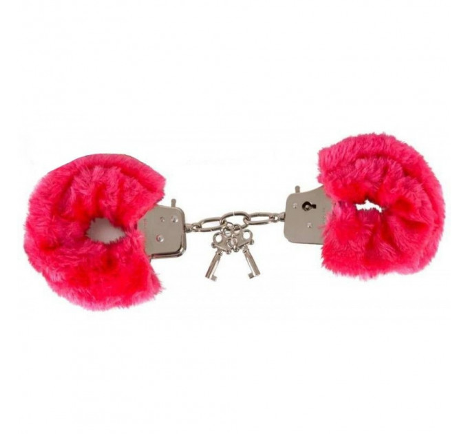 Наручники с искусственным мехом You2Toys, металлические, розовые