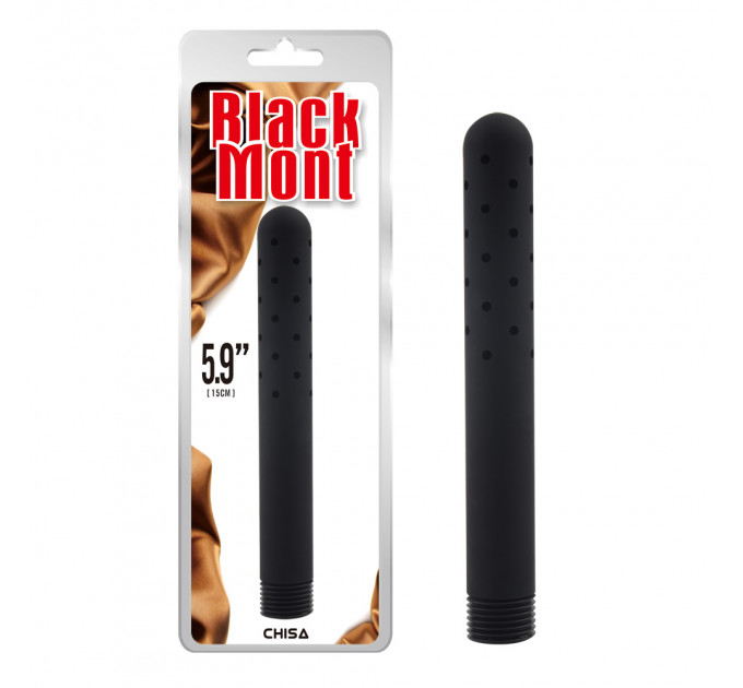 Насадка на анальний душ Chisa Black Mont 7 отворів, чорна, 15 х 1.9 см