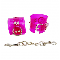 Наручники DS Fetish Handcuffs transparent, розовый