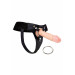 REA047 Трусики для страпона Ouch!, кожаные, черные, One Size