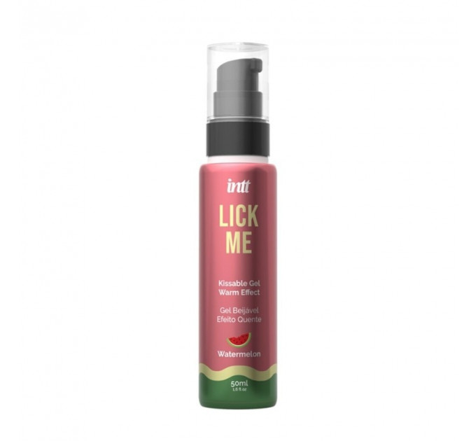 Їстівний гель зі смаком кавуна Intt Lick Me Watermelon та зігріваючим ефектом, 50 мл
