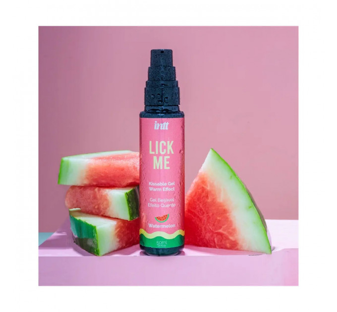 Їстівний гель зі смаком кавуна Intt Lick Me Watermelon та зігріваючим ефектом, 50 мл