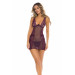 SNEAK PEAK CHEMISE SET PURPLE, S/M