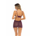 SNEAK PEAK CHEMISE SET PURPLE, S/M