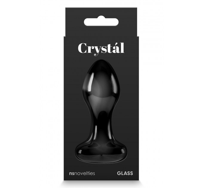 Скляна пробка NS Novelties CRYSTAL HEART BLACK