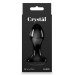 Скляна пробка NS Novelties CRYSTAL HEART BLACK