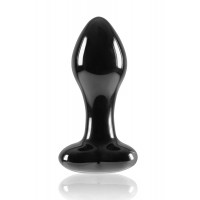 Стеклянная пробка NS Novelties CRYSTAL HEART BLACK