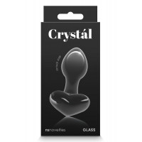 Скляна пробка NS Novelties CRYSTAL HEART BLACK