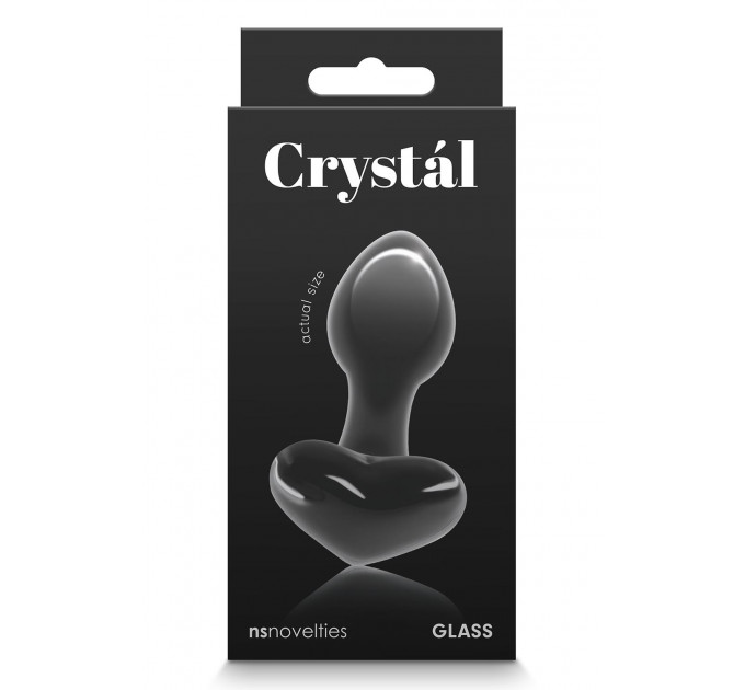 Скляна пробка NS Novelties CRYSTAL HEART BLACK