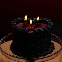 Свеча восковая UPKO Midnight Sweetie низкотемпературная, черная, 270 гр
