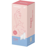 Набор сменных насадок на вакуумный стимулятор Satisfyer Caps Number Two белые, 5 шт.