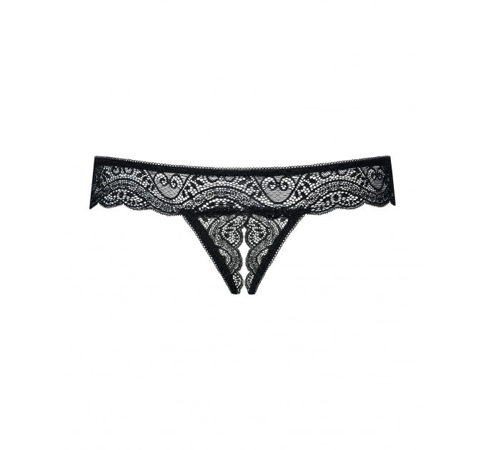 Трусики с интимным вырезом Obsessive MIAMOR S/M