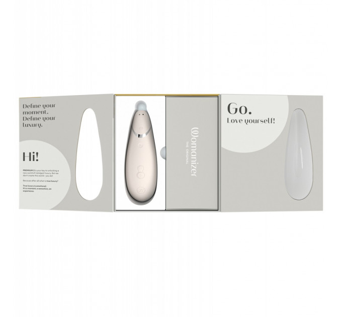 Вакуумний кліторальний стимулятор Womanizer Premium 2 Gray