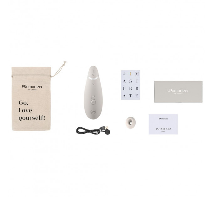 Вакуумний кліторальний стимулятор Womanizer Premium 2 Gray