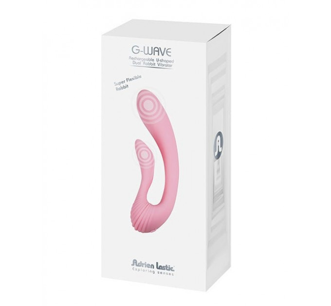 Вибратор для точки G фигурный Adrien lastic G-Wave розовый