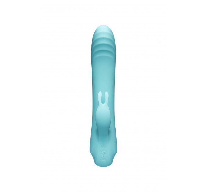 Вибратор-кролик с фрикциями Every Night Toys для точки G, голубой