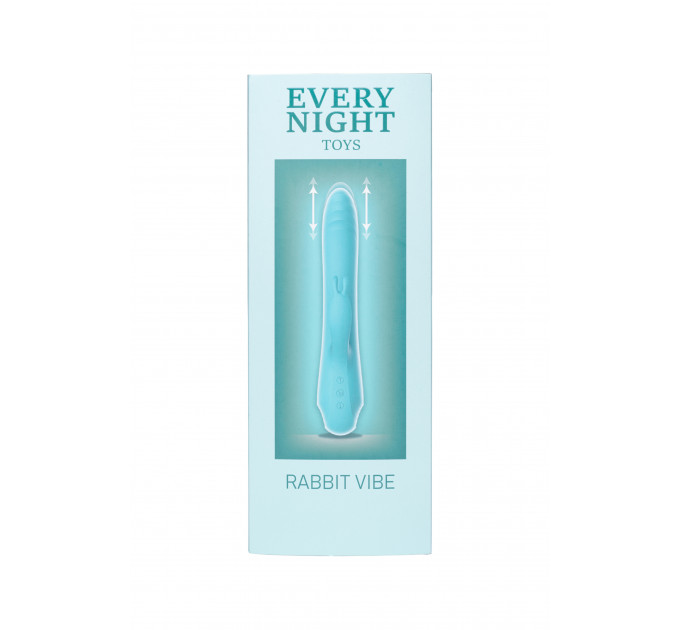 Вибратор-кролик с фрикциями Every Night Toys для точки G, голубой