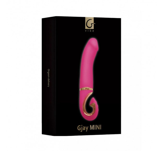 Вибратор нереалистичный Gjay Mini Gvibe, розовый, 19 см х 3.5 см