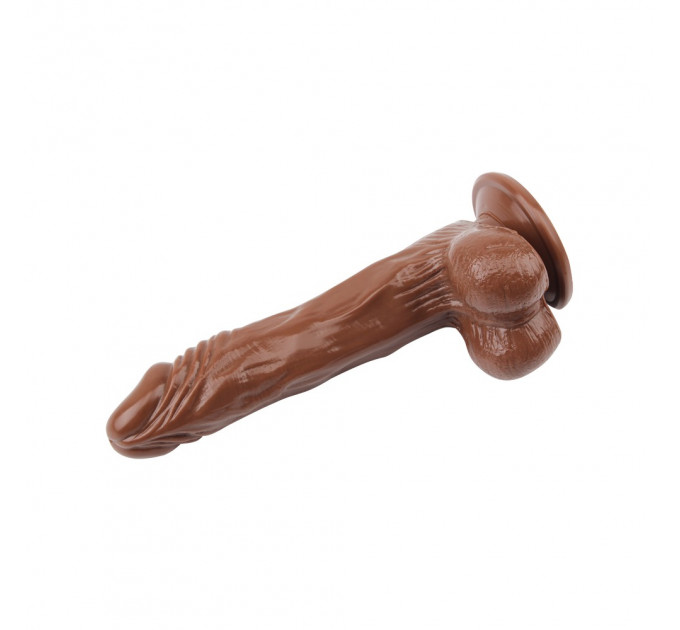 Вібратор реалістичний з пультом керування Chisa Ballsy Super Cock "JAMES DEEN 8.5" коричневий