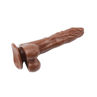 Вібратор реалістичний з пультом керування Chisa Ballsy Super Cock "JAMES DEEN 8.5" коричневий