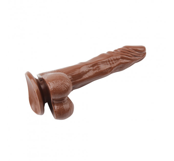 Вібратор реалістичний з пультом керування Chisa Ballsy Super Cock "JAMES DEEN 8.5" коричневий