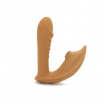 Вибратор с клиторальным стимулятором Sweet Em, L, коричневый, 15.9 х 12.6 х 6.7 см