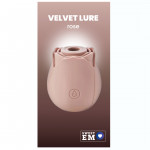 Вакуумный стимулятор клитора в виде розы Sweet Em Velvet Lure, бежевый