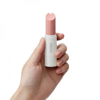 Вибропуля в виде помады Iroha Stick Tenga, медицинский силикон, розовая с белым