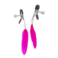 Зажимы на соски Lucky Bay Nipple play с розовыми перышками