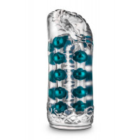 Мастурбатор вагина с бусинами внутри Blush M For Men Super Stroker Clear, прозрачный