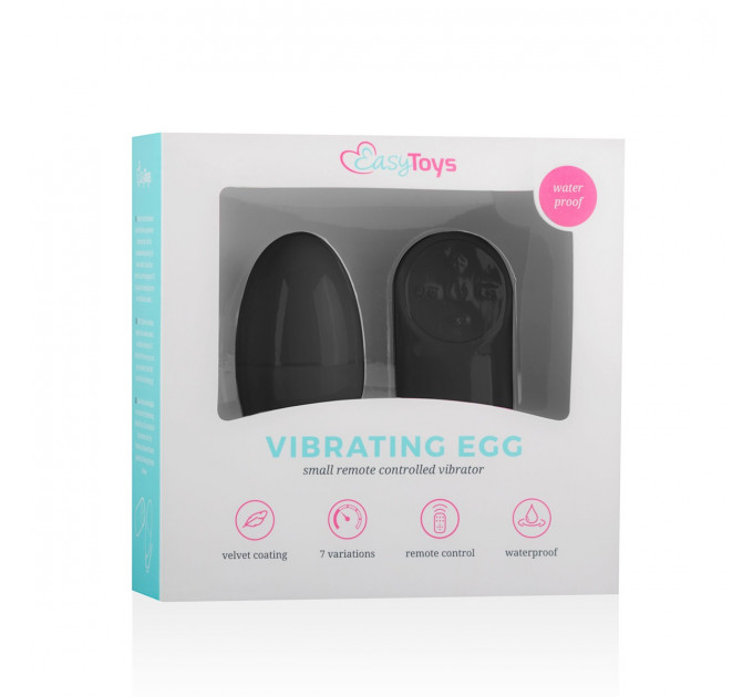 Виброяйцо с пультом Easytoys Remote Control Vibrating Egg, черный