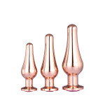 DT21875 набір анальних пробок конічної форми Dream Toys GLEAMING LOVE PLEASURE SET ROSE GOLD