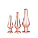 DT21875 набір анальних пробок конічної форми Dream Toys GLEAMING LOVE PLEASURE SET ROSE GOLD